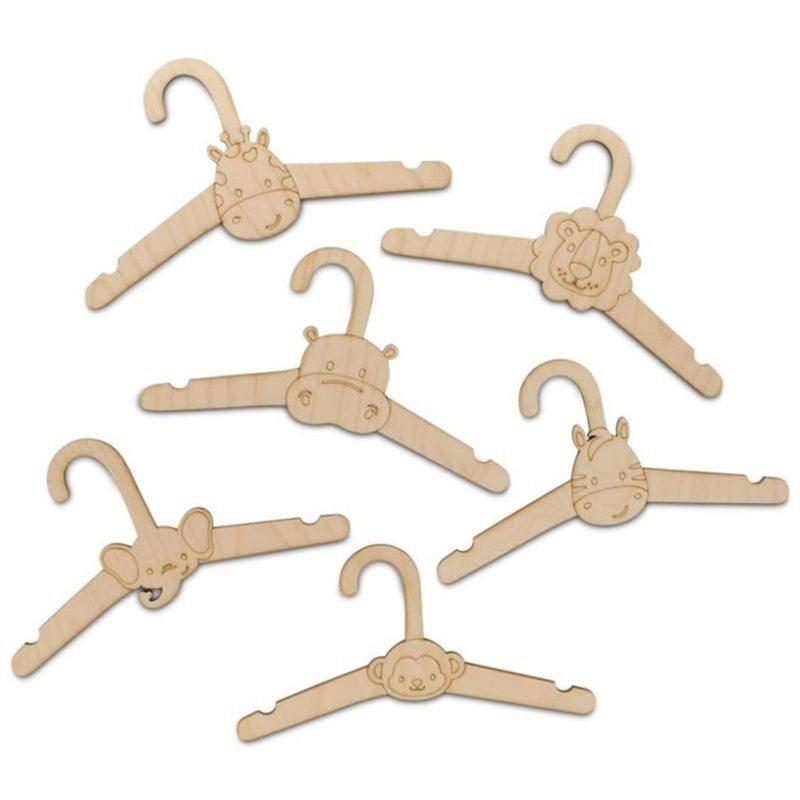 ABVT-20PCS Cute Wooden Clothes - Baby Clothing Hanging Rack ulasan dan harga