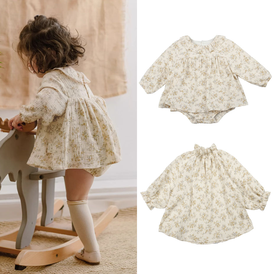 Floral Baby Girl Dresses Sprin - Baby Clothing Organic ulasan dan harga